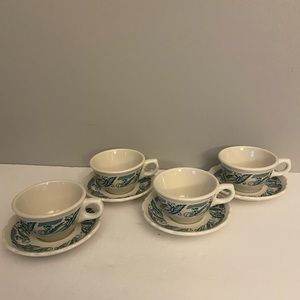 Vintage Syracuse China Coffee Cups & Saucers